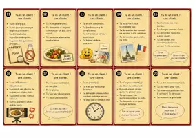 Vorschau - Aufgabenkarten - Au restaurant - Rollenkarte für einen Restaurant-Dialog - Seite 1