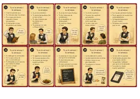 Vorschau - Aufgabenkarten - Au restaurant - Rollenkarte für einen Restaurant-Dialog - Seite 2
