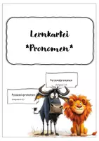 Vorschau - Arbeitsblätter - Übungskartei: Personal- und Possessivpronomen - Seite 1