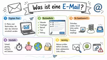 Vorschau - Arbeitsblätter - Lernposter + Arbeitsblätter zum Thema "Was ist eine Email?" + Lösung & MP3 + Mindmap + Infografiken - Seite 3