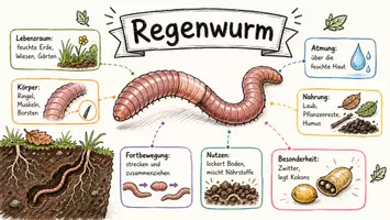 Vorschau - Arbeitsblätter - Lernposter + Arbeitsblätter zum Thema "Regenwurm" + Lösung & MP3 + Mindmap + Infografik - Seite 2
