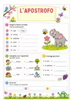 anteprima - Esercizi - Italiano classe 3 primaria – E o È, A o HA, Apostrofo e frase minima - Pagina 3