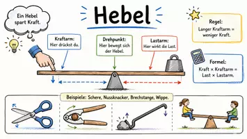 Vorschau - Arbeitsblätter - Lernposter + Arbeitsblatt "Hebel" + Onlineübung & MP3 + Mindmap + Infografik - Seite 2