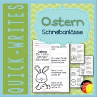 Vorschau - Arbeitsblätter - Schreibanlässe zum Thema Ostern - Deckblatt
