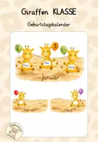 Vorschau - Bildkarten - Giraffenklasse - Geburtstagskalender - Deckblatt