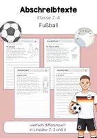 Vorschau - Arbeitsblätter - 4 Abschreibtexte: Fußball (Klasse 2, 3, 4) Schreiben üben - Deckblatt