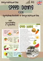 Vorschau - Arbeitsblätter - Speed Dating Englisch A2 Gesprächskarten - Food - Deckblatt