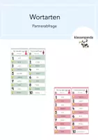 Vorschau - Spiele - Wortarten Partnerabfrage - Deckblatt