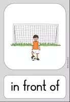 Vorschau - Arbeitsblätter - Präpositionen Prepositions Football Fußball Bildkarten mit Arbeitsblättern - Englisch - Seite 2