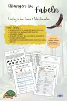 Vorschau - Arbeitsblätter - Einstieg in das Thema Fabeln (inkl. Hörtext, Online-Übungen & Schreibimpulsen) - Deckblatt