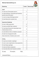 Vorschau - Arbeitsblätter - Checkliste für Märchennacherzählung Eduki - Seite 1