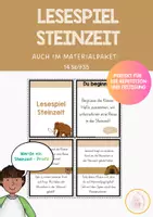 Vorschau - Arbeitsblätter - Steinzeit / Lesespiel Steinzeit / Repetition Steinzeit - Deckblatt