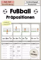 Vorschau - Arbeitsblätter - Präpositionen Fußball Bildkarten Arbeitsblatt DaZ - DaF - Deckblatt