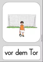 Vorschau - Arbeitsblätter - Präpositionen Fußball Bildkarten Arbeitsblatt DaZ - DaF - Seite 2