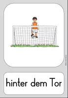 Vorschau - Arbeitsblätter - Präpositionen Fußball Bildkarten Arbeitsblatt DaZ - DaF - Seite 3