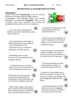 Vorschau - Arbeitsblätter - Puzzletext - Homologe Reihe der Alkane - Deckblatt