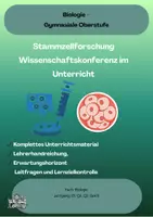 Vorschau - Unterrichtsreihen - Stammzellenforschung: – Wissenschaftliche Konferenz im Klassenzimmer - Deckblatt