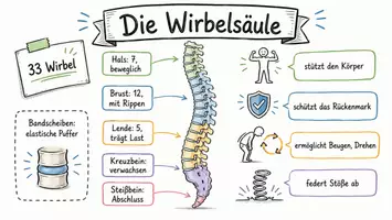 Vorschau - Arbeitsblätter - Lernposter + Arbeitsblatt "Wirbelsäule" + Onlineübung & MP3 + Mindmap + Infografik - Seite 2