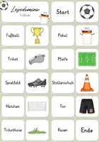 Vorschau - Spiele - Lesedomino: Fußball - Deutsch / DaZ (Lesespiel, Wortschatzspiel, Domino) - Seite 1