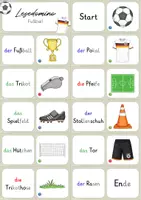 Vorschau - Spiele - Lesedomino: Fußball - Deutsch / DaZ (Lesespiel, Wortschatzspiel, Domino) - Seite 3