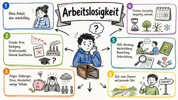 Vorschau - Arbeitsblätter - Lernposter + Arbeitsblätter zum Thema "Arbeitslosigkeit" + Lösung & Fragen & MP3 + Mindmap + Infografik - Seite 2
