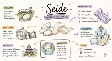 Vorschau - Arbeitsblätter - Lernposter + Arbeitsblätter zum Thema "Seide" + Lösung & Fragen & MP3 + Mindmap + Infografik - Seite 2