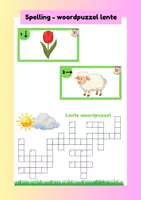 Voorbeeld - Spelling - woordpuzzel lente - Voorblad