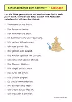 Vorschau - Arbeitsblätter - Schlangensätze zum Sommer (2-fach differenziert) - Seite 2