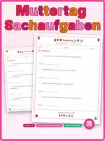 Vorschau - Arbeitsblätter - Sachaufgaben Muttertag – Textaufgaben Alltag Klasse 2-4 - Deckblatt