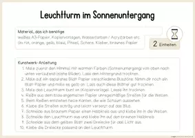Vorschau - Stundenentwürfe - "Leuchtturm im Sonnenuntergang" | Kunst im Sommer (Klasse 3-4) - Seite 3