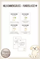 Vorschau - Mal- und Bastelvorlagen - Willkommensgruß Hundeklasse (zur Einschulung & nach den Sommerferien) - Deckblatt