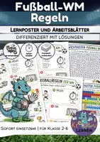 Vorschau - Arbeitsblätter - Fussball WM Regeln und Wortschatz Lernposter - Deckblatt