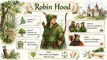 Vorschau - Arbeitsblätter - Lernposter + Arbeitsblatt "Robin Hood" + Onlineübung & MP3 + Mindmap + Infografik - Seite 2