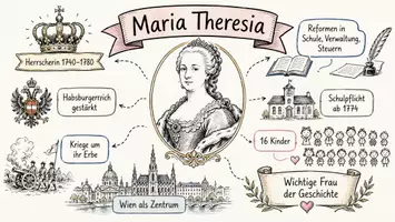 Vorschau - Arbeitsblätter - Lernposter + Arbeitsblätter zum Thema "Maria Theresia" + Lösung & MP3 + Mindmap + Infografik - Seite 2