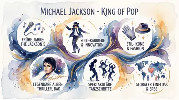 Vorschau - Arbeitsblätter - Lernposter + AB mit Fragen zum Thema "Michael Jackson" + Lösungsblatt + Mindmap + Infografik - Seite 2