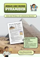 Vorschau - Arbeitsblätter - Kunst verstehen: Pyramiden Infoblatt mit QR-Code zum interaktiven Erkunden - Deckblatt