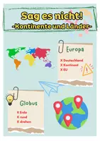 Vorschau - Spiele - Sag es nicht! -Kontinente, Länder, Globus, Atlas, TABU - Deckblatt