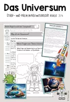 Vorschau - Unterrichtsreihen - Das Universum Philosophie/Ethik Klasse 3 und 4 - Deckblatt