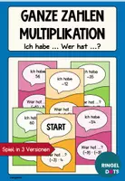 Vorschau - Stationenlernen - Ich habe ... Wer hat ...? Ganze Zahlen: Multiplikation - Deckblatt