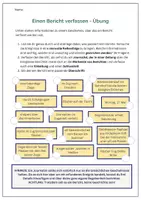 Vorschau - Arbeitsblätter - Berichte verfassen – Aufbau, Gliederung und Schreibübungen (Deutsch Sek I) - Seite 1