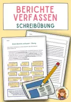 Vorschau - Arbeitsblätter - Berichte verfassen – Aufbau, Gliederung und Schreibübungen (Deutsch Sek I) - Deckblatt