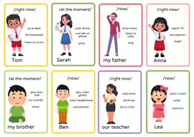 Vorschau - Spiele - Speaking Cards: Present Continous / Klasse 5 und 6 - Seite 1