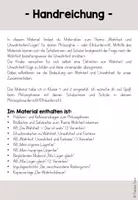Vorschau - Unterrichtsreihen - Wahrheit und Unwahrheit/Lüge Philosophie/Ethik Ab Klasse 1 - Seite 1