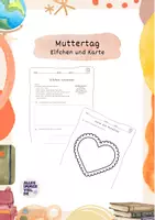 Vorschau - Mal- und Bastelvorlagen - Muttertag - Elfchenanleitung mit Schmuckblättern - Deckblatt