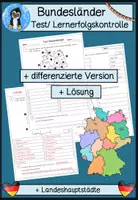 Vorschau - Arbeitsblätter - Bundesländer Materialpaket - Test, Tafelmaterial, Leseweg, Spiele, kooperatives Poster, Arbeitsblätter + Lösungen - Seite 1