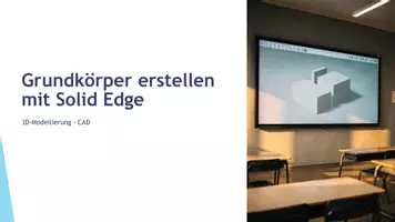 Vorschau - Stundenentwürfe - Grundkörper erstellen mit Solid Edge (Extrusion, Rotation) - Seite 1