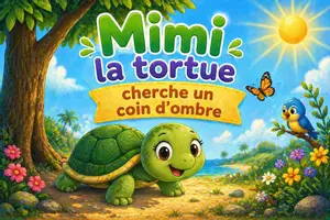 Aperçu - Préparation de séance / Séance complète - Kamishibai – Mimi la tortue cherche un coin d’ombre | Été & chaleur - Page de couverture
