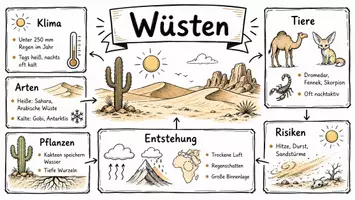 Vorschau - Arbeitsblätter - Lernposter + Arbeitsblatt "Wüste" + Onlineübung & MP3 + Mindmap + Infografik - Seite 2