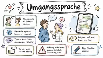 Vorschau - Arbeitsblätter - Lernposter + Arbeitsblätter zum Thema "Umgangssprache" + Lösung & MP3 + Mindmap + Infografik - Seite 2