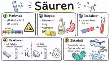 Vorschau - Arbeitsblätter - Lernposter + Arbeitsblätter "Säuren" + Lösung & MP3 + Mindmap + Infografik - Seite 2